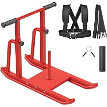 Kipika Weight Sleds for Training, Push-Pull Football Sled, Adjustable Height Handle, Heavy Duty Steel Frame Drills Sled Prowler for Running Speed, Strength, Designed for 1" & 2" Weight Plates