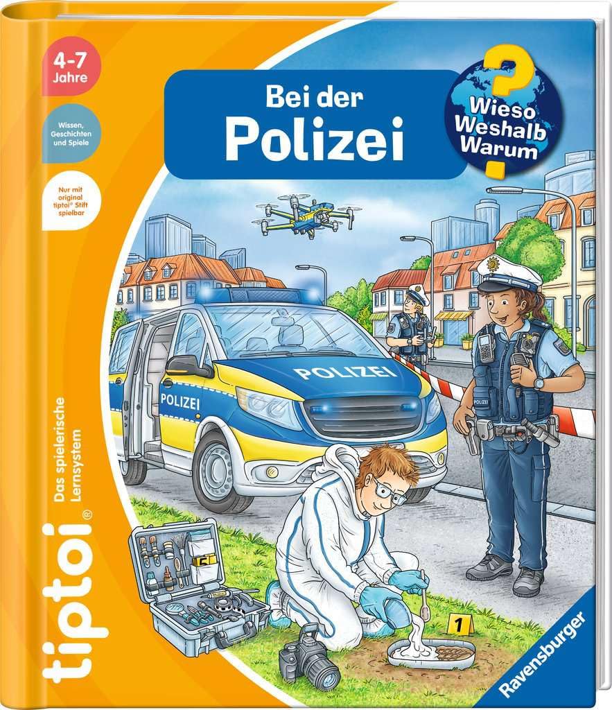 Ravensburger tiptoi Buch - Unterwegs mit der Polizei + Kinder Wimmel-Weltkarte | 4-7 Jahre