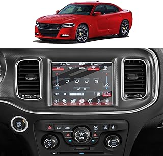 Screen Protector for 2011-2023 Dodge Charger Uconnect Navigation Display 2022 2023 Charger Accessories for 2011-2023 Dodge Charger Screen 8.4 Inch Anti-Explosion Tempered Glass 9H Hardness Anti Glare & Scratch HD Clear LCD GPS Touch Screen Protective Film for 2011-2023 Dodge Charger (8.4In)