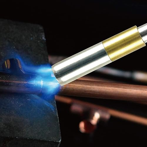 Miniatura 7 de BLUEFIRE - Antorcha de soldadura de gas con mango de metal, tubo reemplazable, combustible por MAPP MAPPRO y propano, herramienta de grado