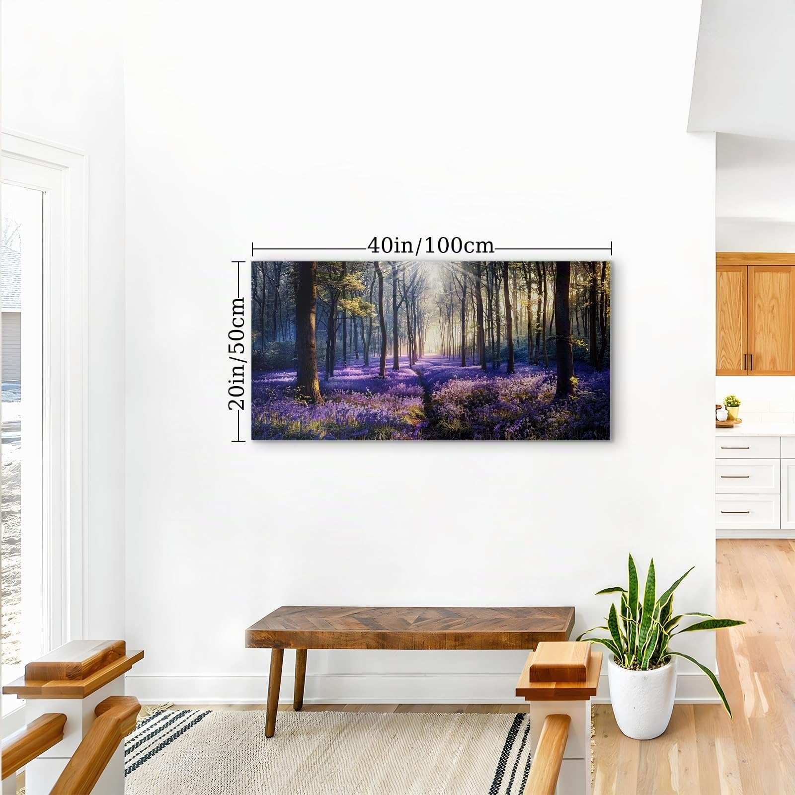 hyidecorart Bosque Natural Cuadros Decoracion Salon Moderno 50x100 cm | Imágenes De Alta Calidad, Impresión HD, Gran Formato, Material De Lienzo, Decoración De Mural, Regalo, Instalación Rápida