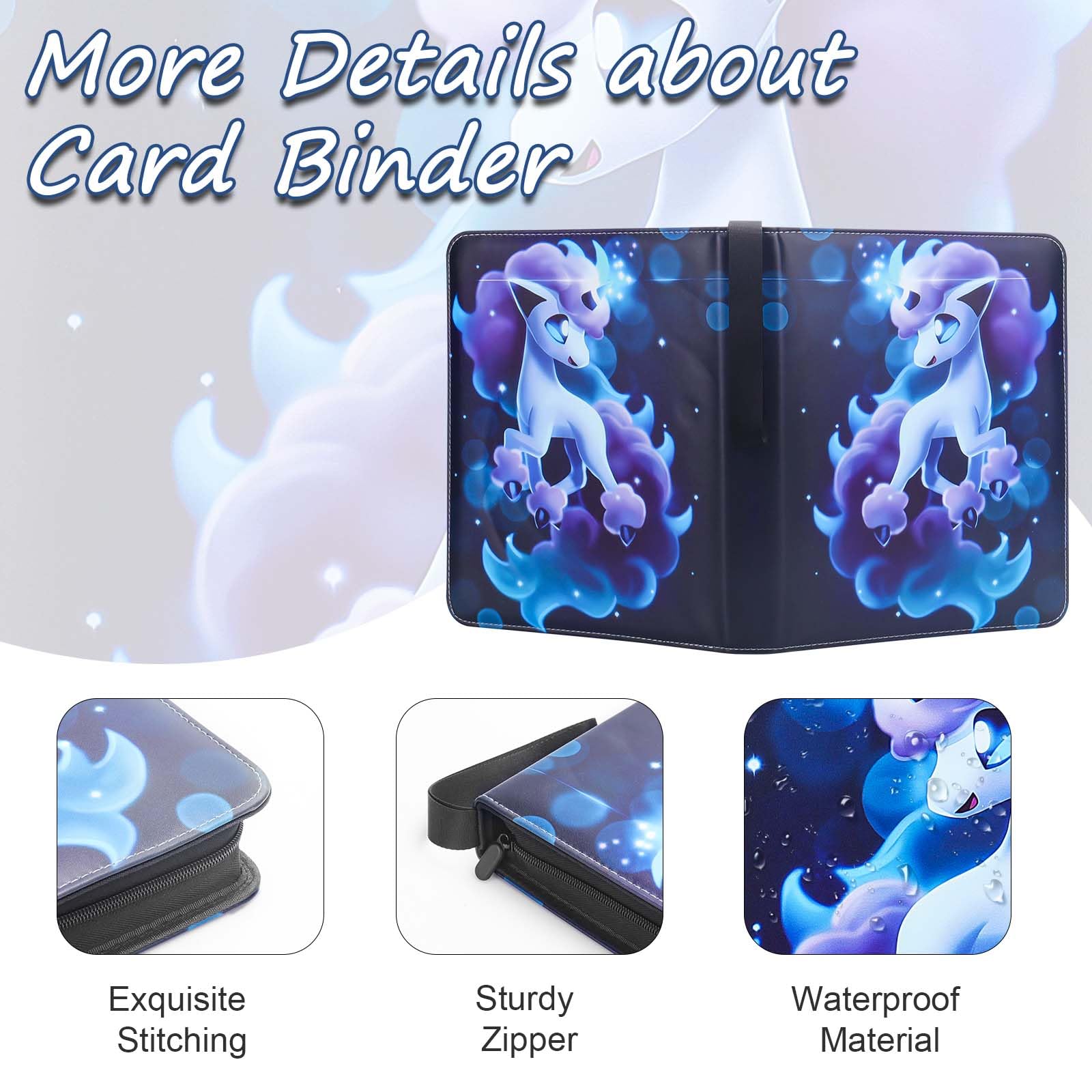 Classeur Carte Pokemon 900 Pochettes - Cahier Carte Pokemon - Livre Carte Pokémon Carnet Album à Collectionner - Classeur Ultra Pro 50 Pochettes - Porte Cartes Portable