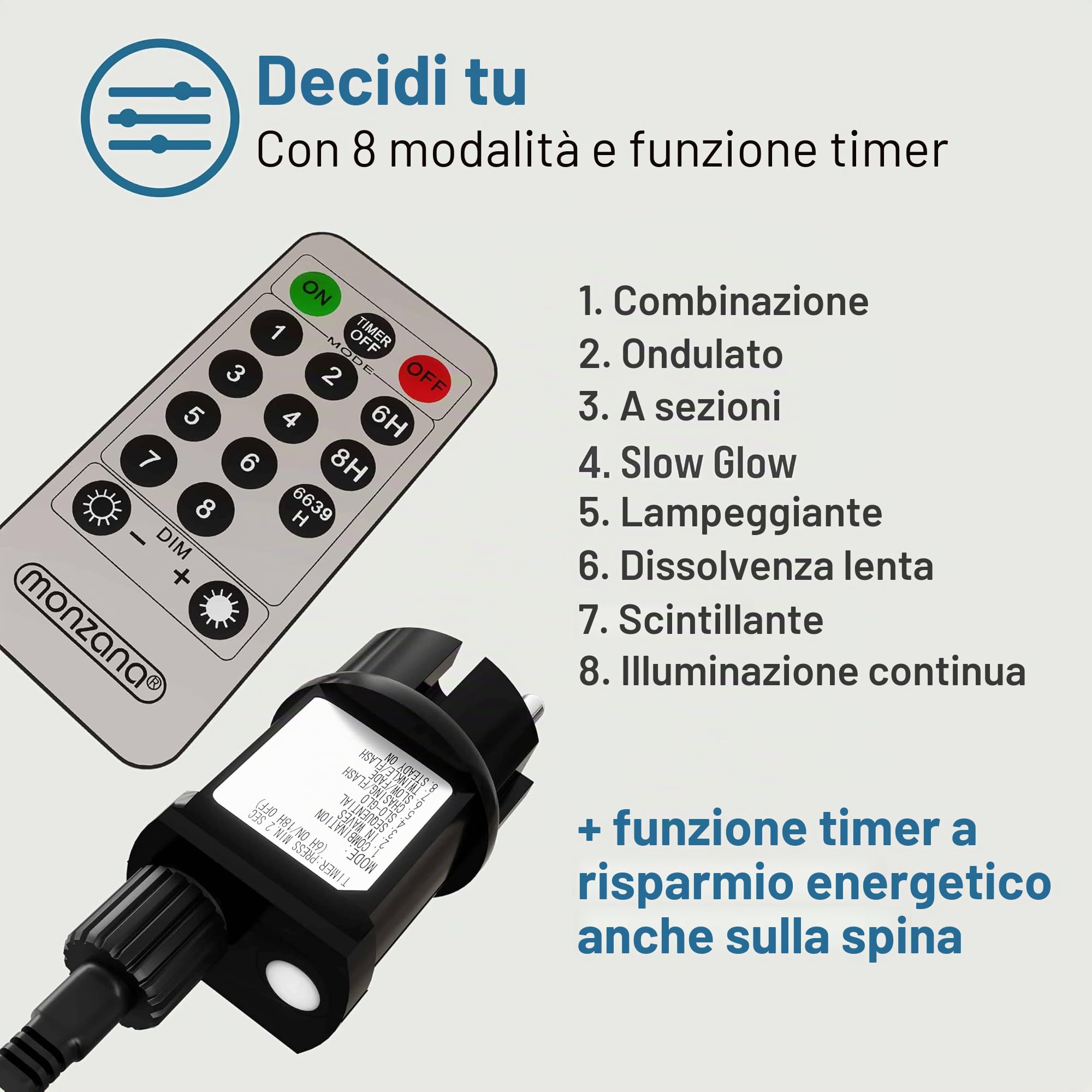 Monzana Albero Ciliegio Luce a LED 220cm con Telecomando e Timer 8 modi Illuminazione Interno Esterno