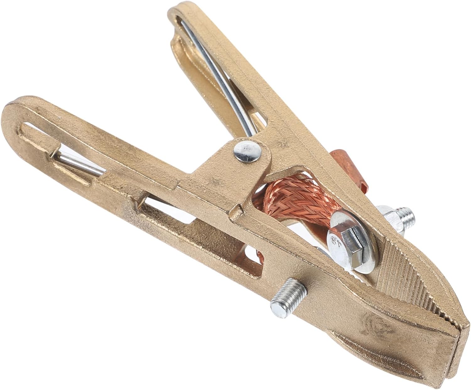 POPETPOP 500A Shape Welding Ground Clamp Heavy Duty Copper Welder Ground Cable Clip for Reliable Grounding Machinery and Automotive Applications
