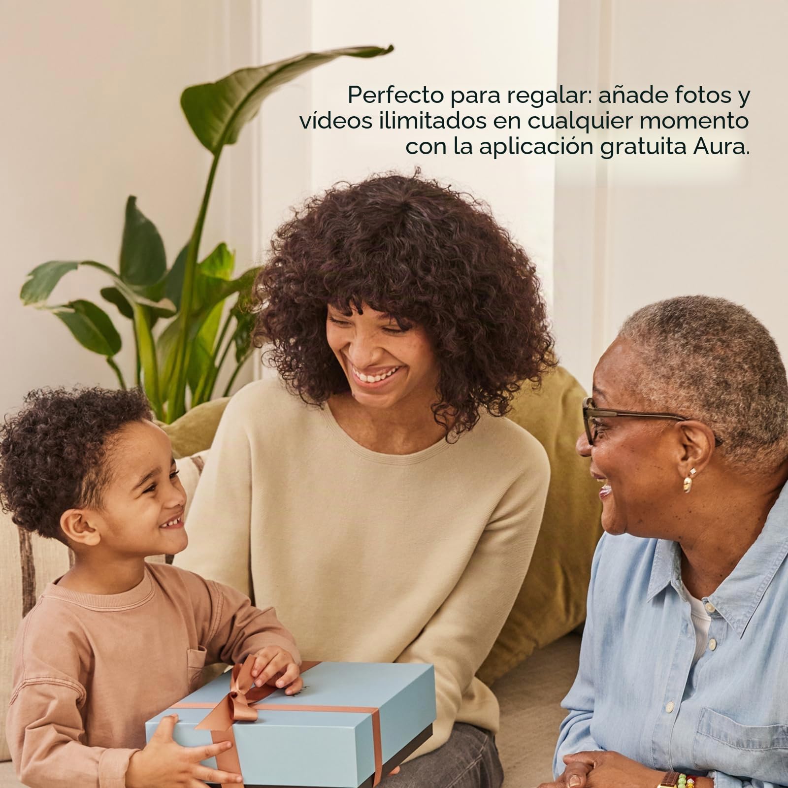 Aura Walden - Marco de Fotos Digital WiFi de 15 Pulgadas | El Mejor Marco Digital de Wirecutter para Regalar | Envía Fotos Desde tu teléfono | Configuración rápida y fácil en la aplicación Aura |