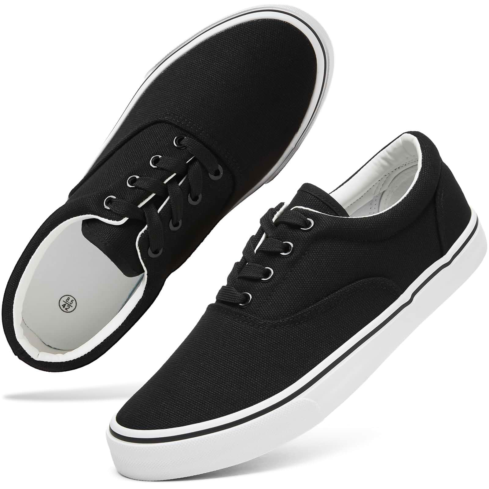 yageyan Men’s Low Top Canvas Walking Shoes Lace-up Fashion Sneakers Casual