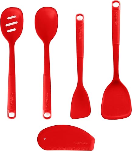 Betty Crocker Juego de utensilios de silicona para hornearcocinar, espátula, cuchara, espátula, espátula, espátula, espátula, espátula, espátula,