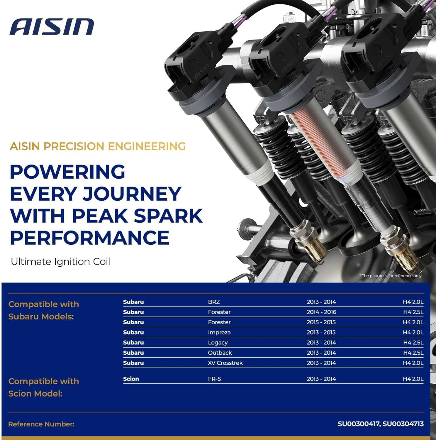 AISIN AFTERMARKET ESCAZ-00641 Ignition Coil - Compatible with Subaru Outback Legacy Forester XV Crosstrek BRZ Impreza, Scion FR-S - 2013-2016 2.0L 2.5L
