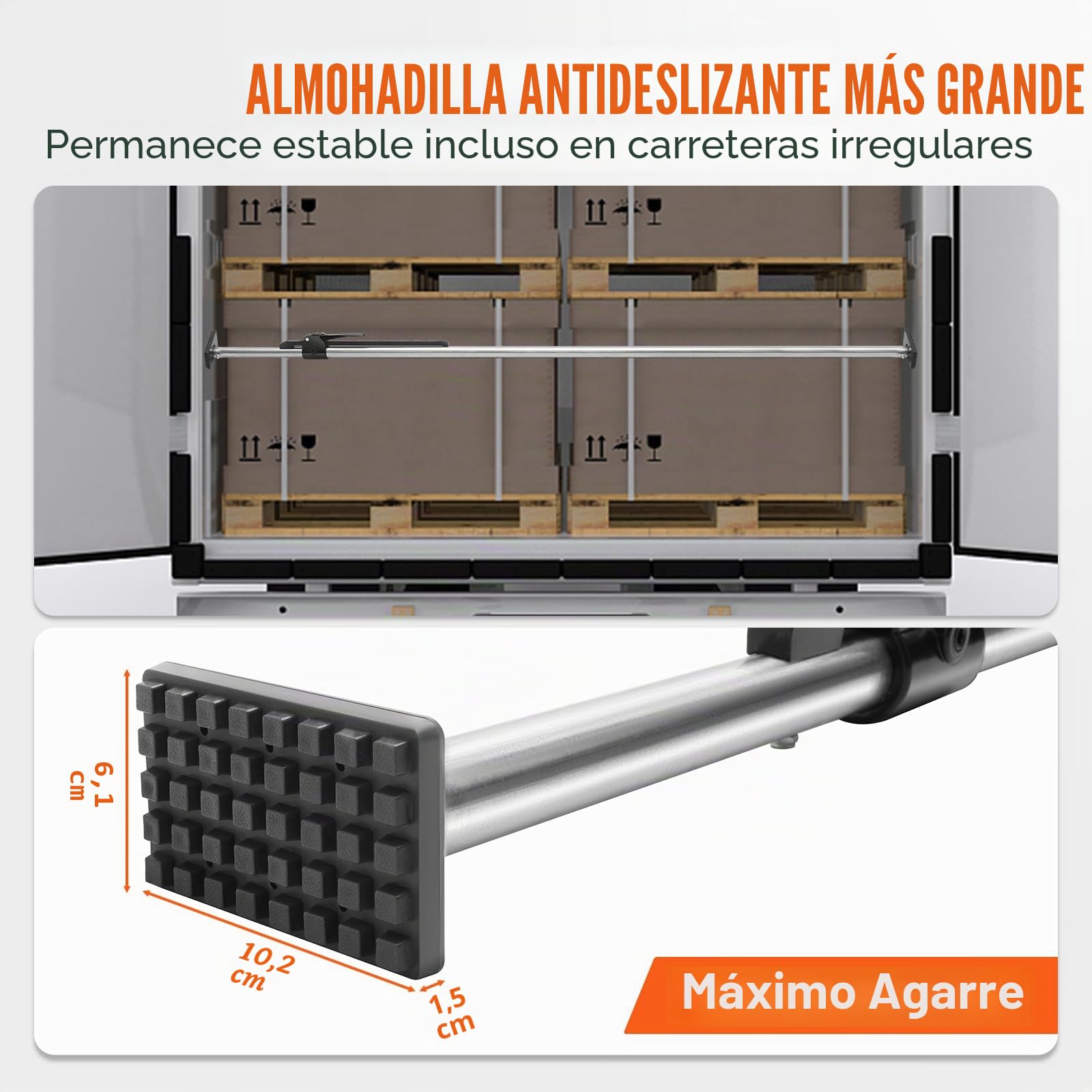 VEVOR 4 Barras de elevación, Barra de Amarre de trinquete Ajustable de 90 a 104 Pulgadas, Barra estabilizadora de Carga de Acero Resistente con Capacidad de 330 Libras, para camioneta, Remolque