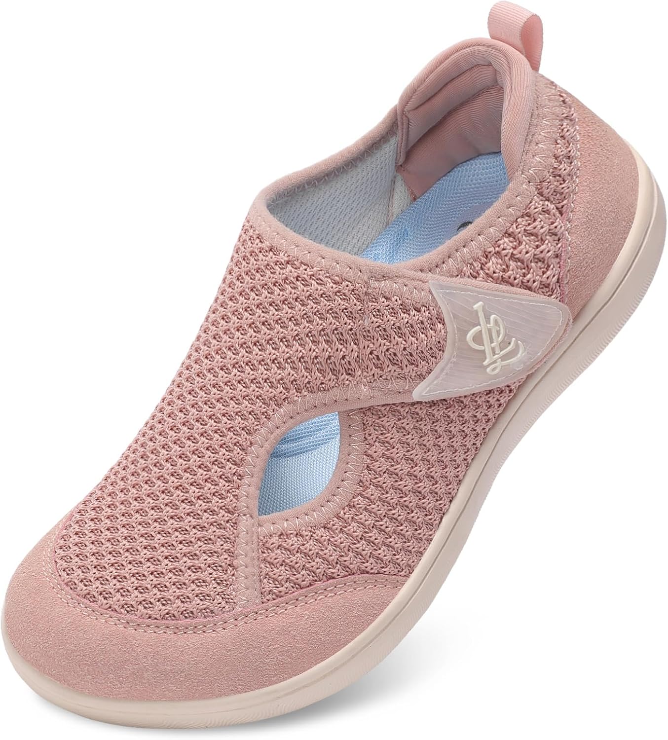  Wide Toe Box Diabetic Shoes for Women Zero Drop Barefoot Sneakers Breathable Adjustable for Edema Swollen Feet & Seniors