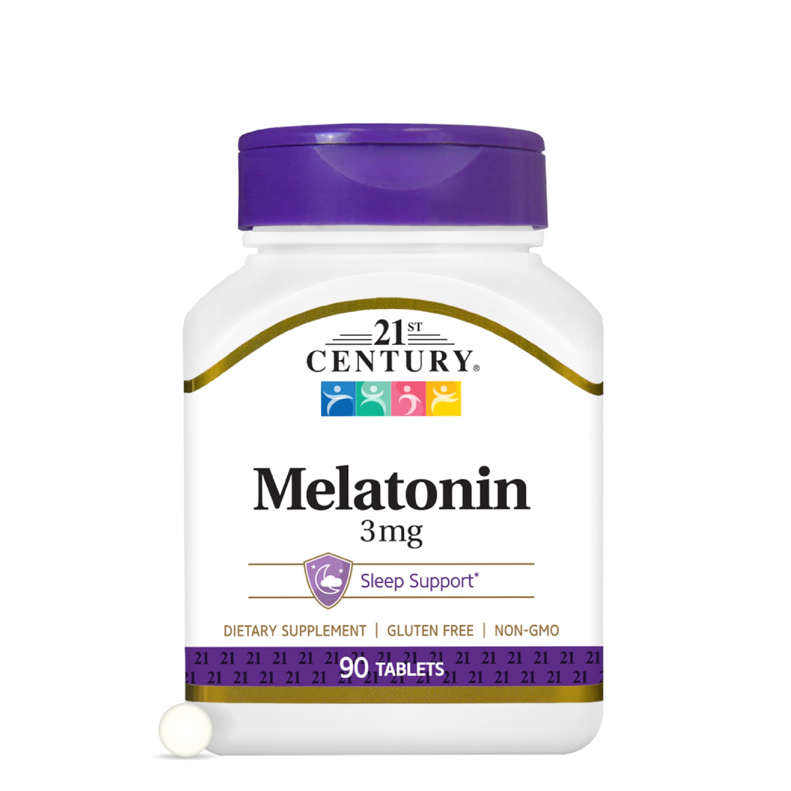 Comprimidos de melatonina de 3 mg del siglo XXI, 90 comprimidos