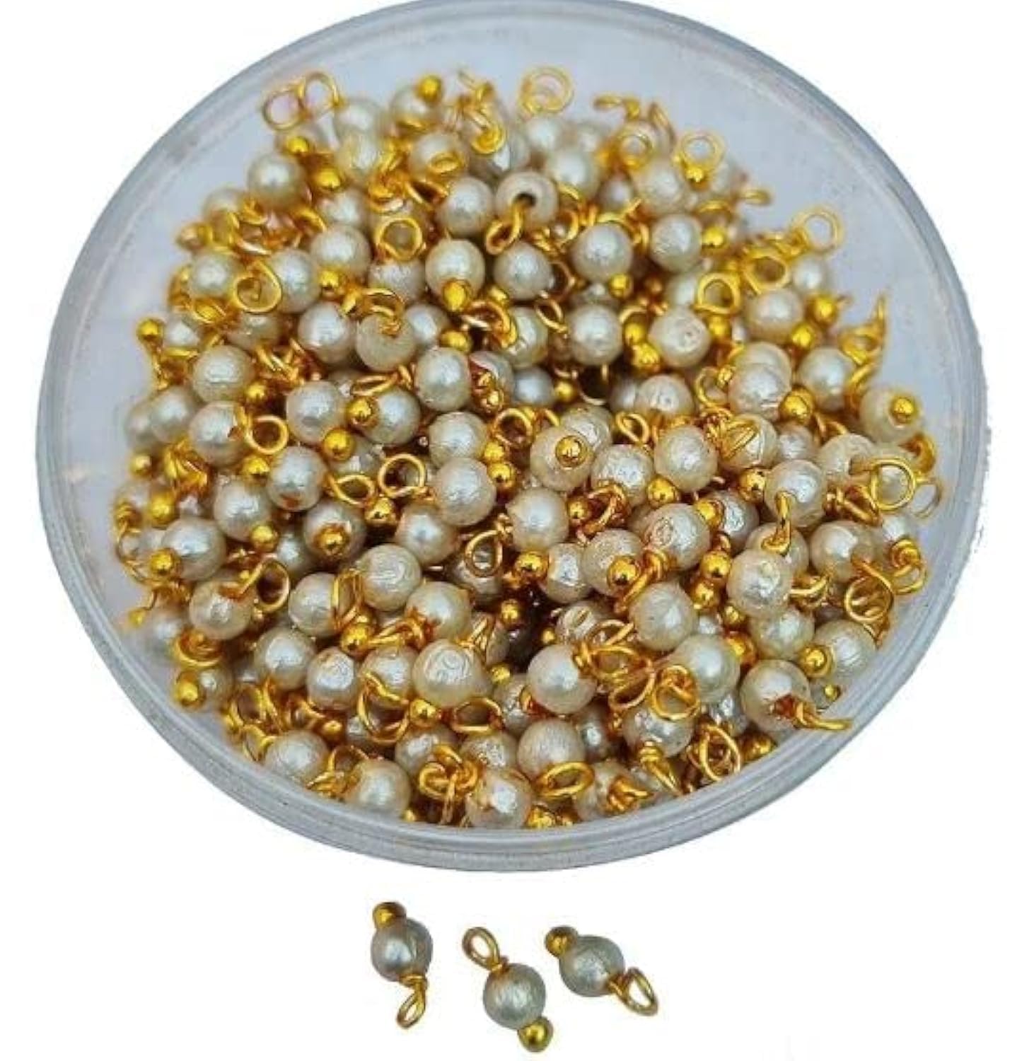 Beadsnfashion Gold Finish Loreals Seed Beads for Jewellery Making, Beading, Embroidery and Art and Crafts, Size: 3 mm, Pack of 50 Gm (B01NGYKO56) Amazon Price History, Amazon Price Tracker
