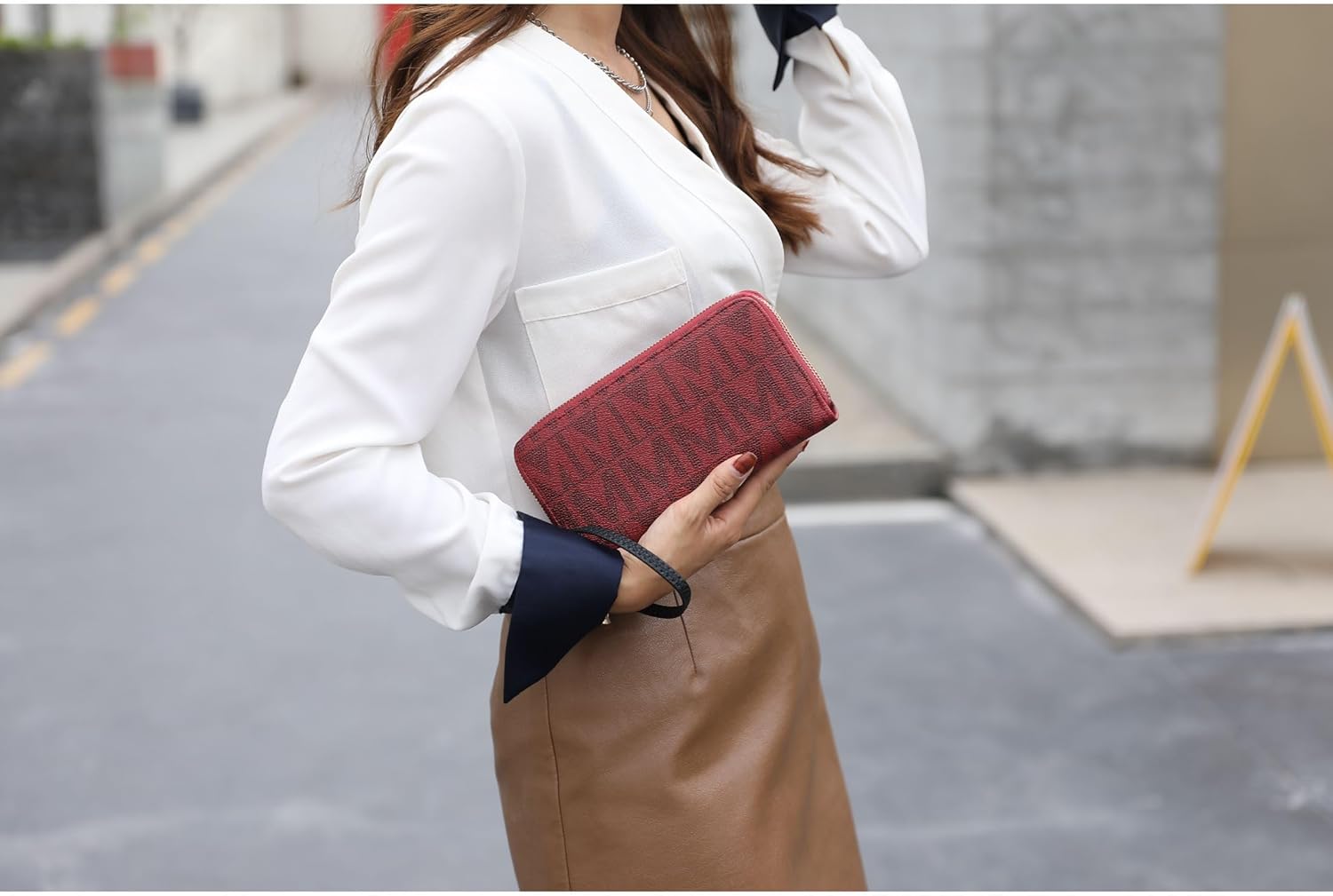 MKF Collection Wristlet Wallet for Women, Small Vegan Leather Credit Card Holder with Zipper Coin Pocket Wallet Purse Handbag By Mia K - Image 2