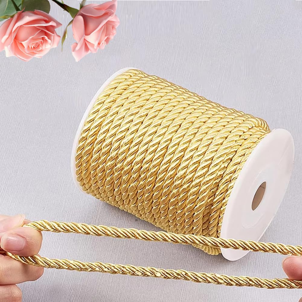 CABODYALS 17.3M 5mm Corda Decorativa Intrecciata Rossa