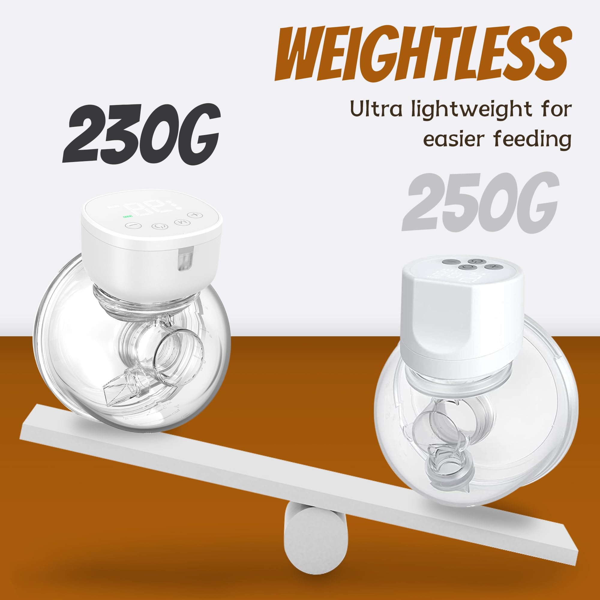 Tiralatte Elettrico ANWIKE Indossabile - 193g, 3 Modalità, 9 Livelli, Display LED, Silenzioso - Foto 3