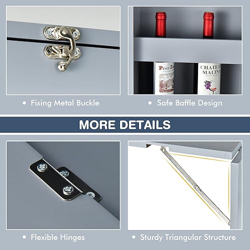 Miniatura 8 de IFANNY Escritorio de pared plegable, escritorio plegable montado en la pared con estantes de almacenamiento y ganchos, soporte de pared de