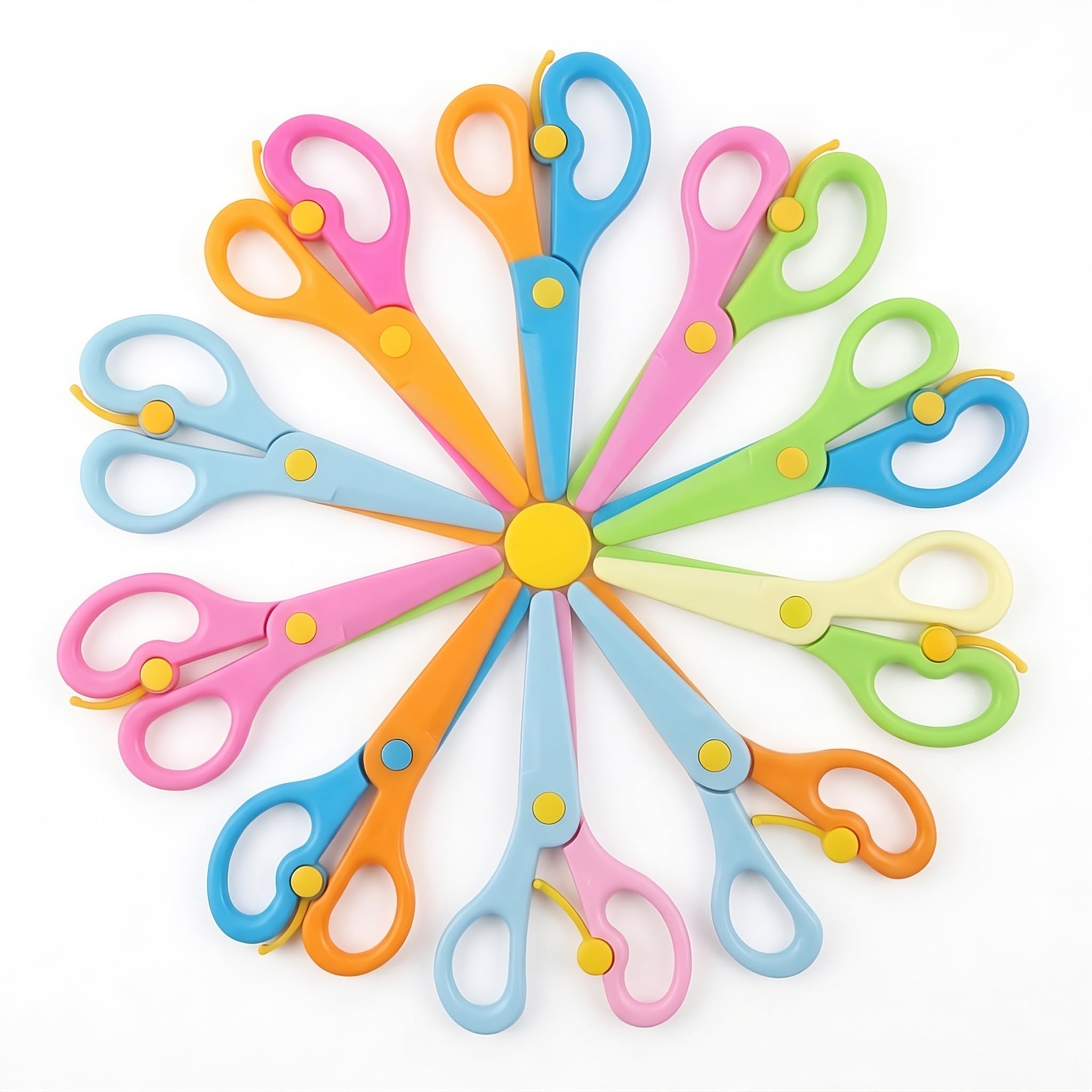 TARDY Plastic Safety Scissor, Pre-School Training Scissors (Multicolor) Kids Friendly Blunt Tip Colourful Plastic Scissors-picture-26
