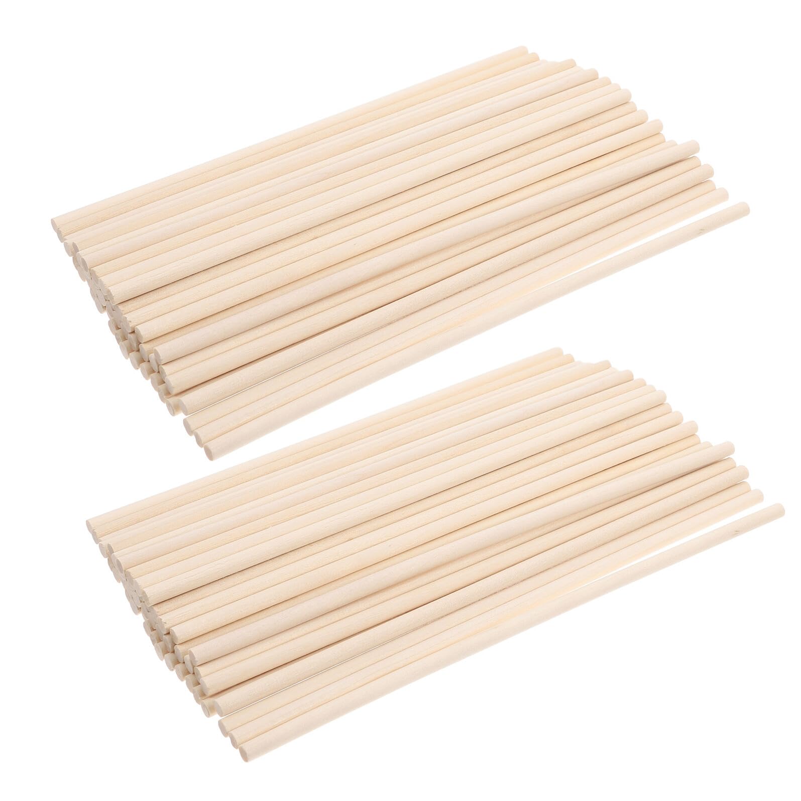 Gatuida 150 Palitos de Madera sin Tratar para Manualidades Varillas Redondas de Madera Natural 300X5 MM Paquete de 150 Unidades para Proyectos DIY y Decoración