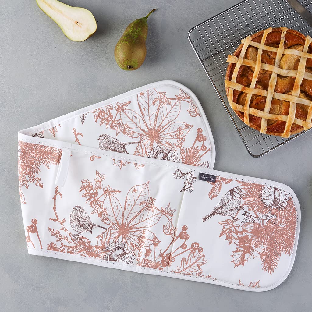 Autumn Garden Victoria Eggs Wildlife Double Oven Glove
