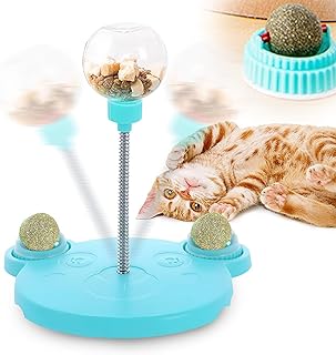 deegbbyi Wackelndes Hundeleckerli Spielzeug, Futterspielball, Katzen Futterautomat Spielzeug, Intelligenzspielzeug für Hunde, für Eine Spielerische Gewichtskontrolle (Blau) product image