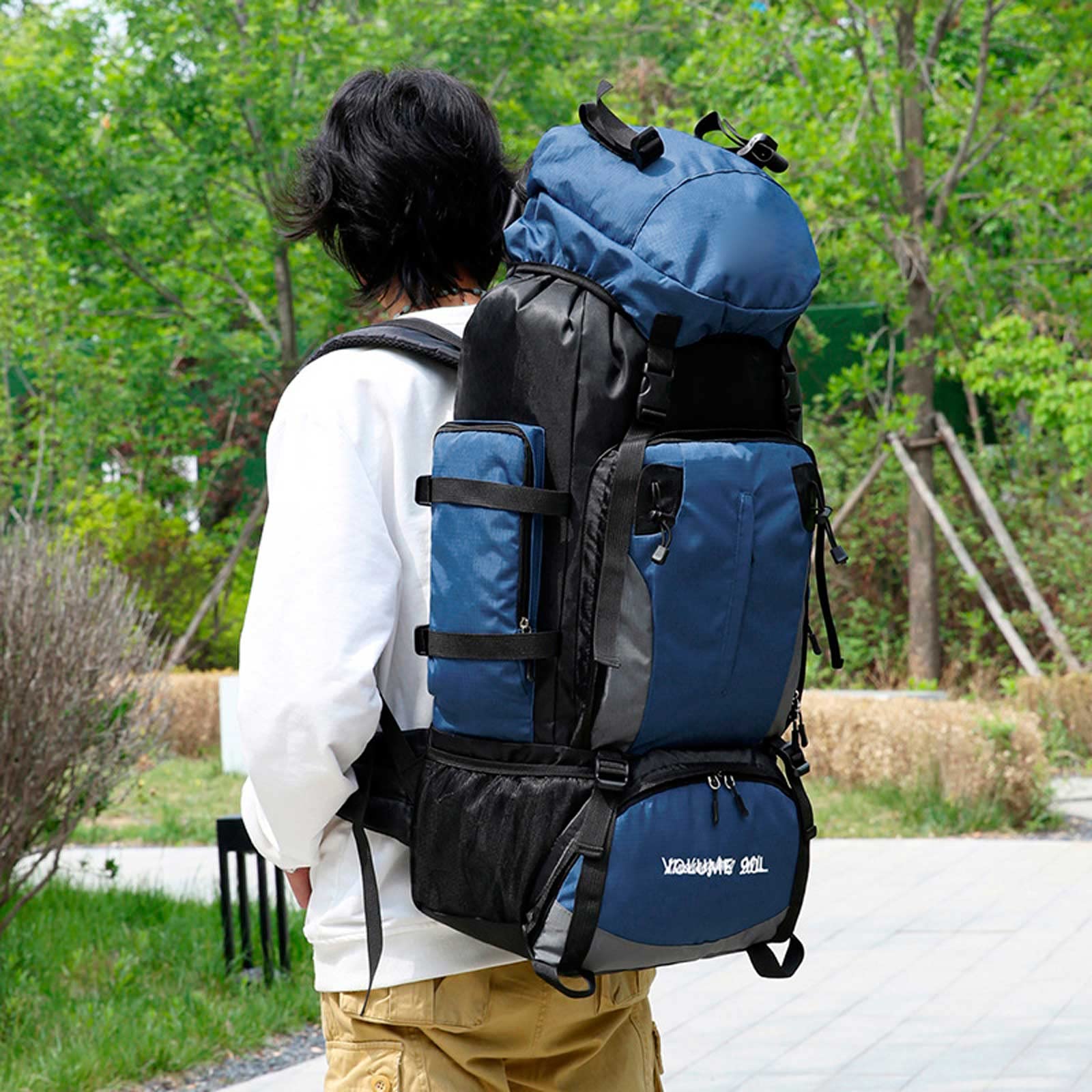 Plecak outdoorowy, 90 l plecak turystyczny oddychający lekki wodoodporny plecak dla mężczyzn kobiet wielofunkcyjny system zawieszania duży wspinaczka trekkingowa ripstop i wodoodporny
