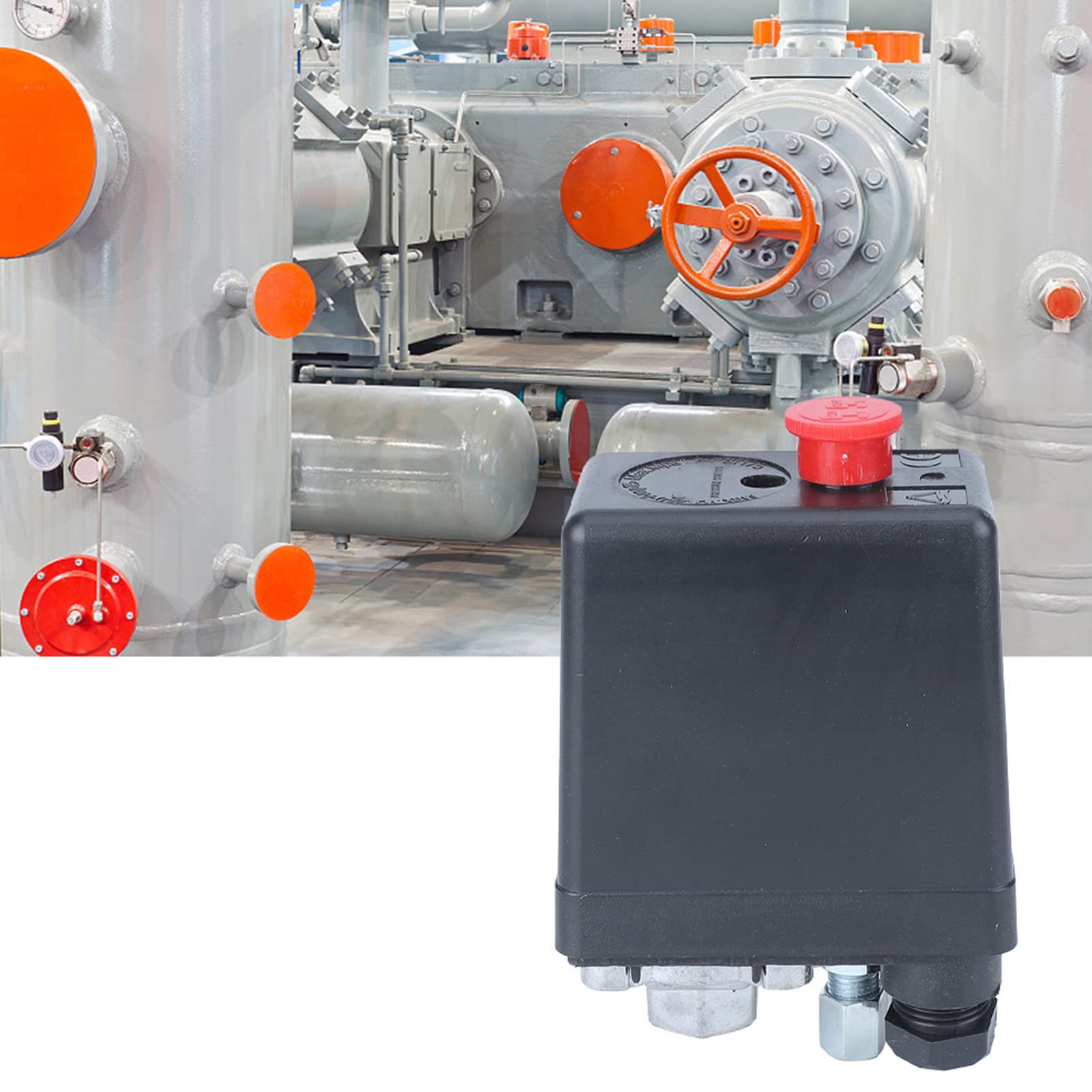 Presostato Compresor de Aire 220V 72.5-175 PSI G1/4" Válvula Control | Interruptor de Presión Válvula de Control Repuesto para Sistema Neumático Central de 220V con Conexión G1/4 Solo Orificio