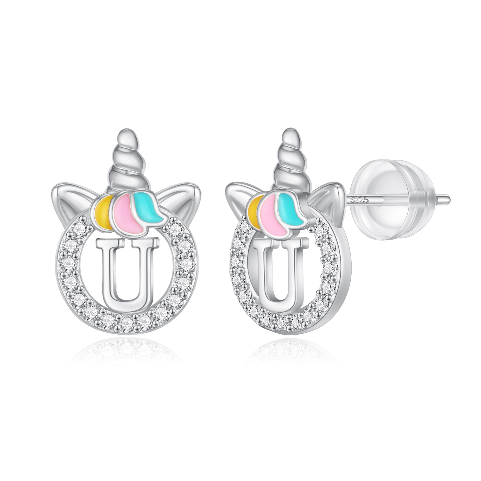 Unicorn Earrings Gifts for Girls - 925 Sterling Silver Stud Earrings