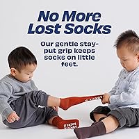 Vista 2 de Calcetines de pulpo de viscosa de bambú 0-6 meses, 6-12 meses, 12-24 meses y 2T-3T Calcetines que se quedan puestos