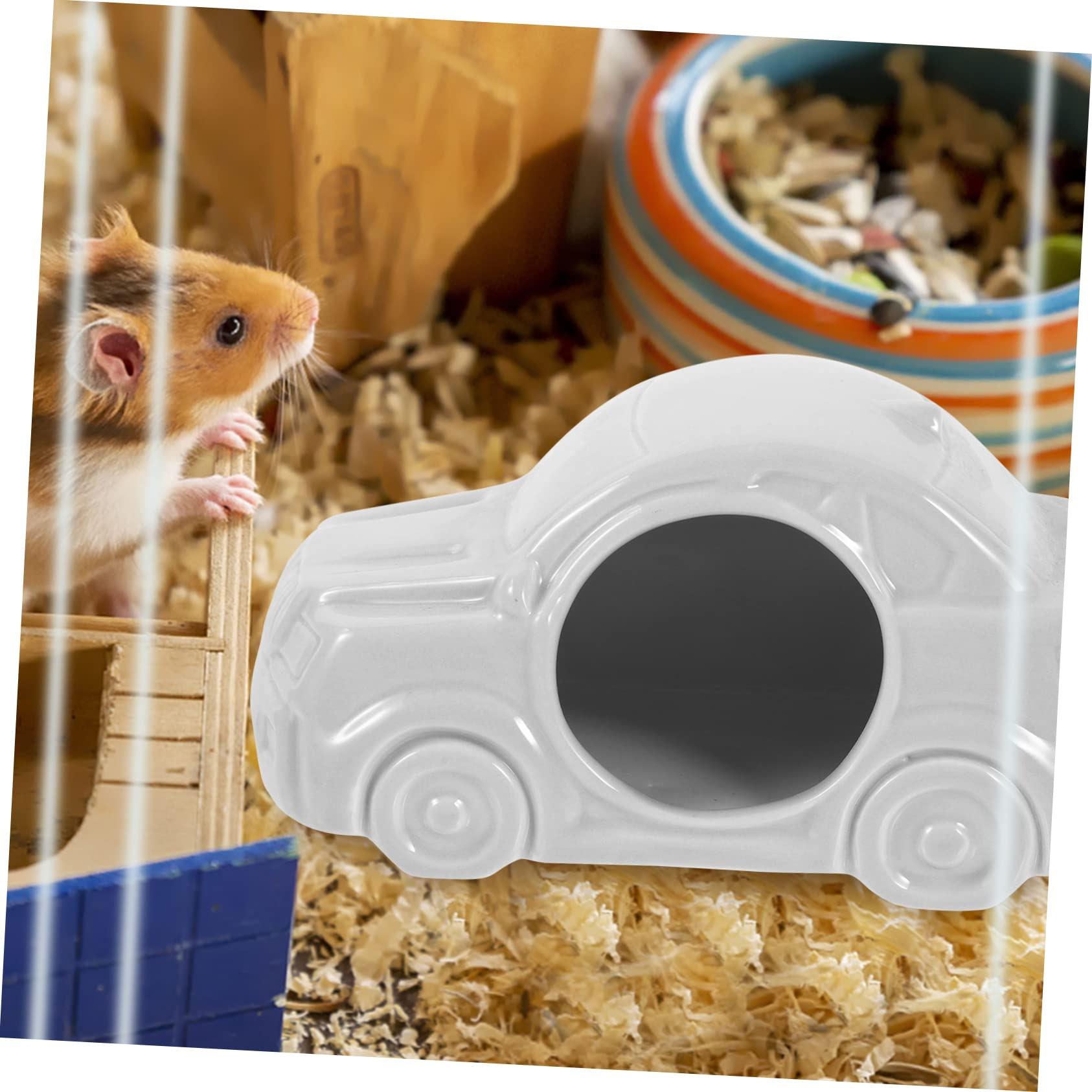 2 Pezzi di Ceramica automobilistica, Nido for criceti, Grotta for, for cavia, rifugio for, Coniglietto Estivo