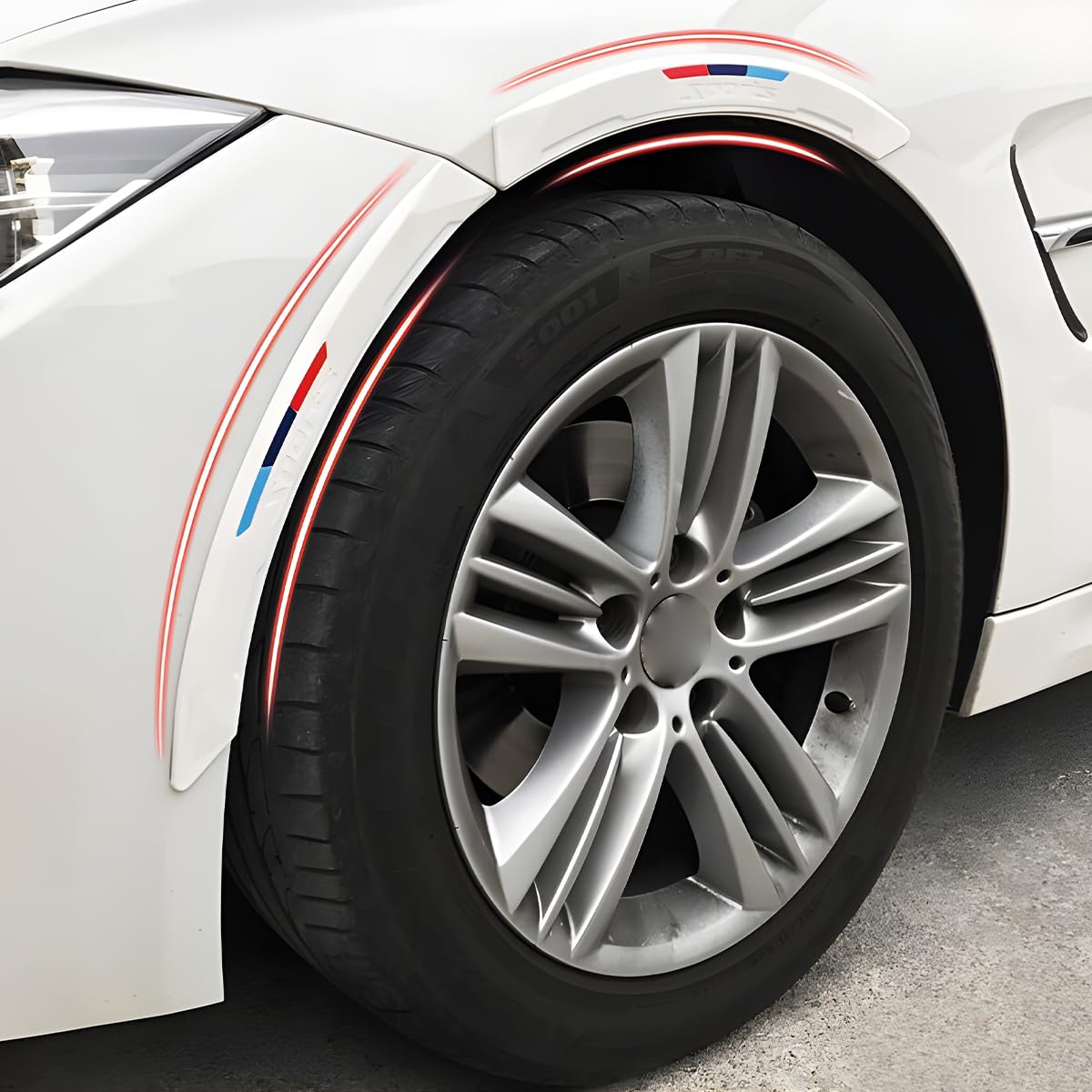 JNNJ 2Pcs Paraurti Protector Guard Scratch Auto, Universal Anticollision Striscia Gomma per Angoli Anteriore Posteriore Bumper Protezione Veicolo (Bianco)