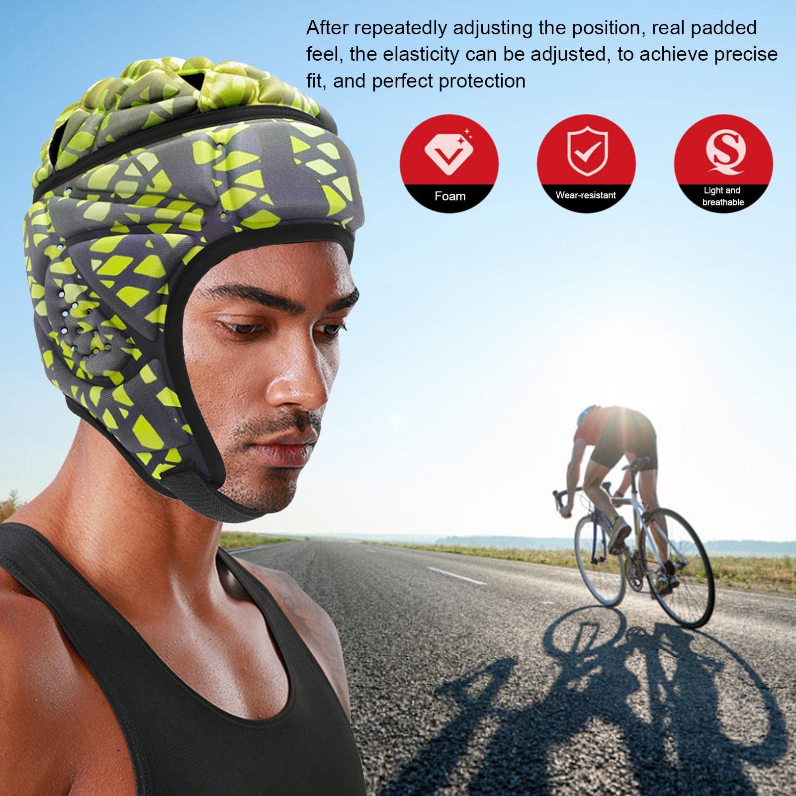 Casque Souple Pour Enfants - Protection Multi-sports : Rugby, Foot, Vélo - Rembourrage EVA, Ajustable, Léger