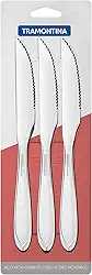 Conjunto De Facas Para Churrasco Aço Inox 3 Pç Tramontina Inox