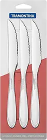 Conjunto De Facas Para Churrasco Aço Inox 3 Pç Tramontina Inox