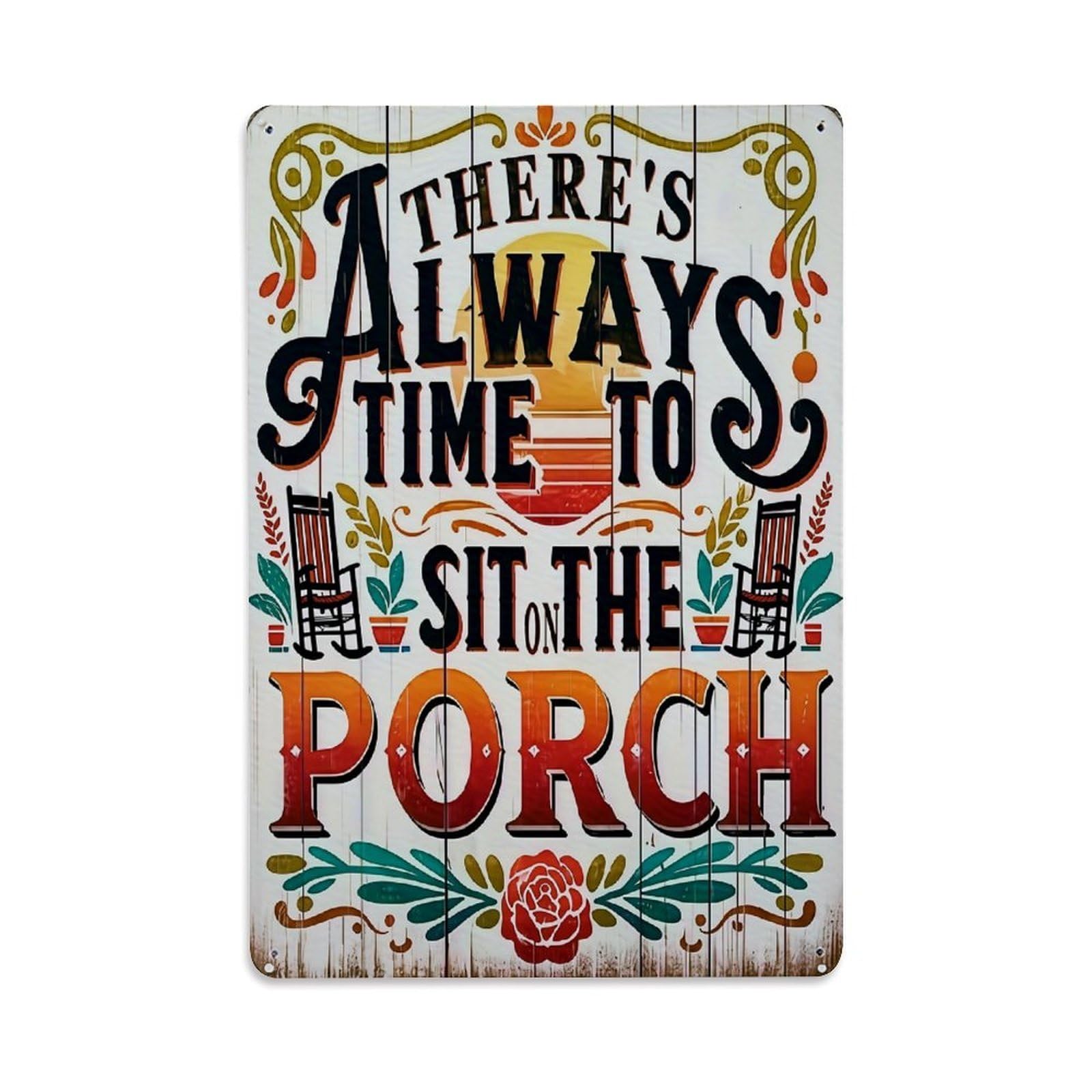 Nestemfo Vintage There Is Always Time Tin Sign Metal Sign, Living Room,Bar, Home, Bedroom Wall Decor,Retro Metal Poster 8X12 Inches