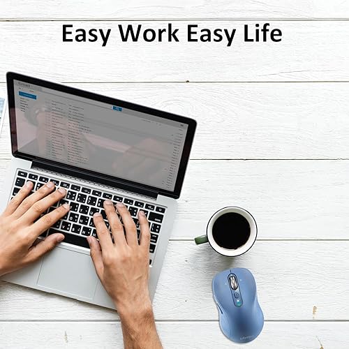 Miniatura 7 de Mouse inalámbrico Bluetooth con desplazamiento de 4 vías, recargable, 4 niveles 3200 DPI, clic silencioso, 3 dispositivos para Windows, Linux, Mac