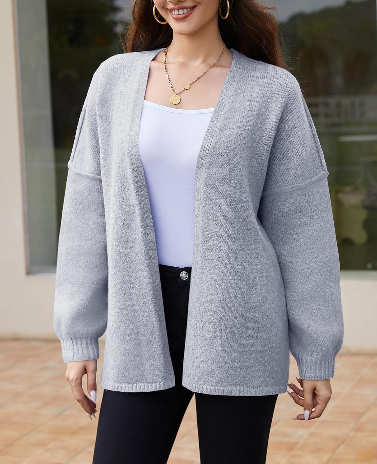 UNCLECAT Oversized Cardigan Sweaters for Women - 2025 Open Front Chunky Knit Long Sleeve Loose Fall Coats - Image 3