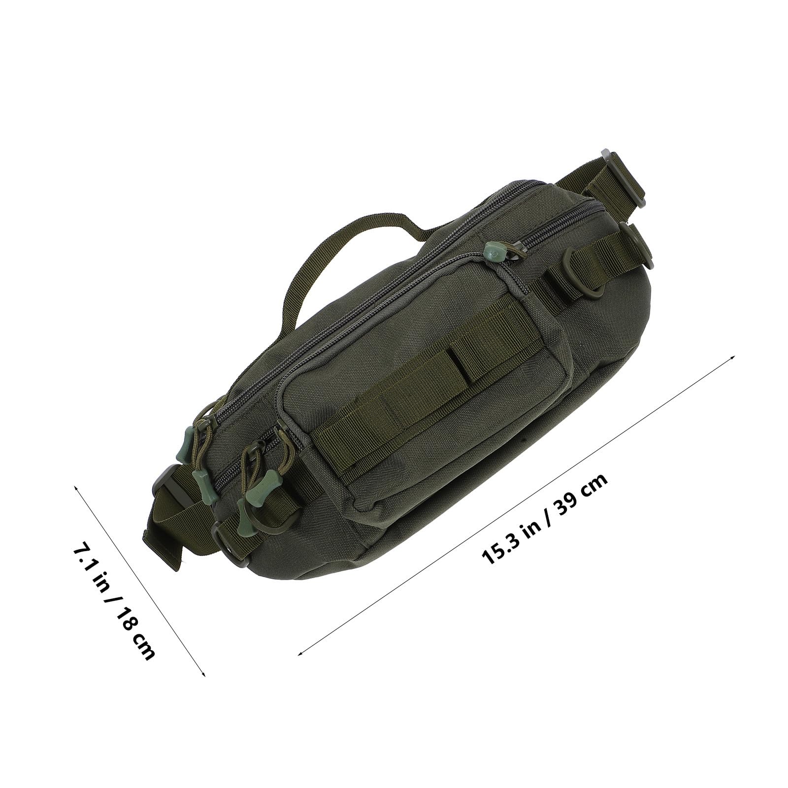 Healeved Riñonera Multifuncional para Hombre Pequeña y Ligera con Bolsillo para Botella de Agua Resistente Poliéster Color Verde Militar Adecuado para Ciclismo Pesca y Senderismo