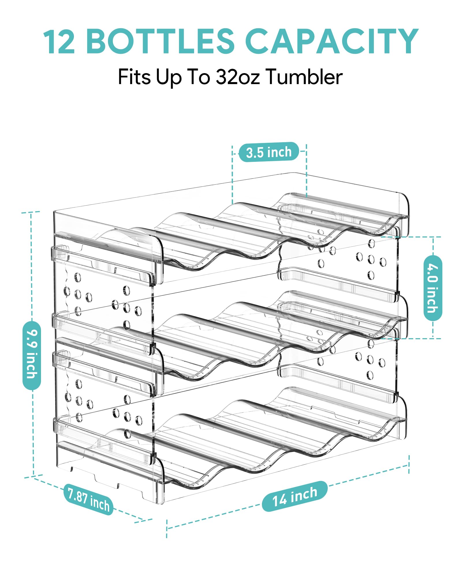 Snapklik.com : Areforic 3 Tier Water Bottle Organizer - 12 Bottle ...