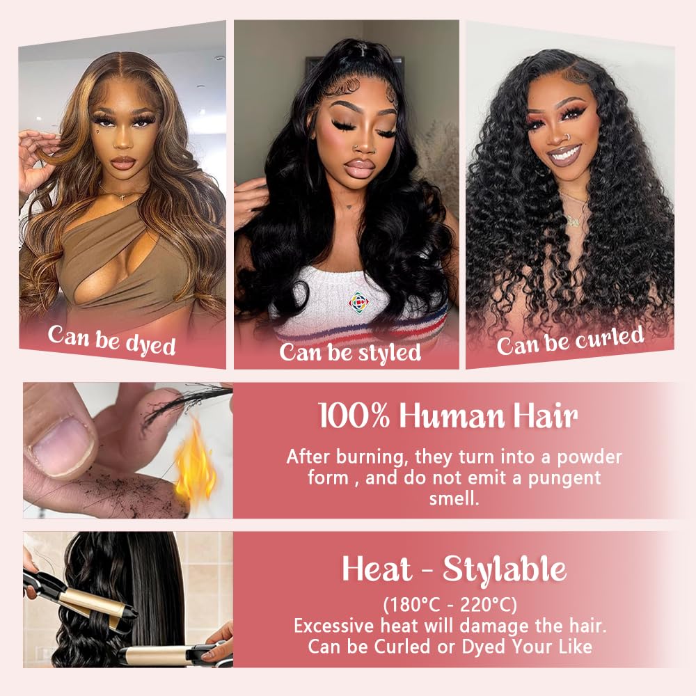Cheetahbeauty Natural Black Human Hair V-Part Wig Body Wave