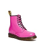 Dr. Martens Unisex 1460 Patent Leather 8 Eye Boot, Thrift Pink, 10 Women/9 Men