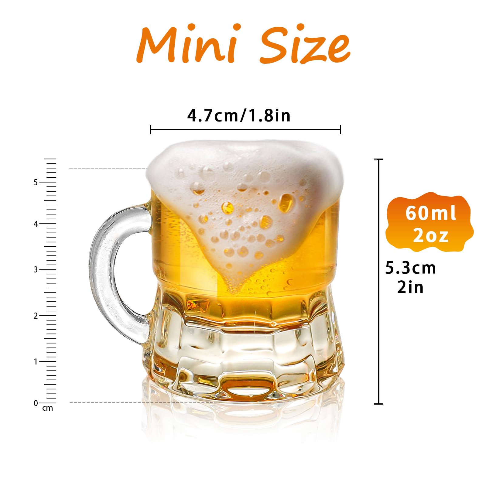 Amazon.com | INFTYLE Beer Mug, Shot Glasses 2 oz Steins Beer Glass Mini  Mason Clear Mugs Small Juice Cups Tasting Glasses for Drinking Beer  Festival (Glass, 24 pack-2oz): Beer Mugs & Steins