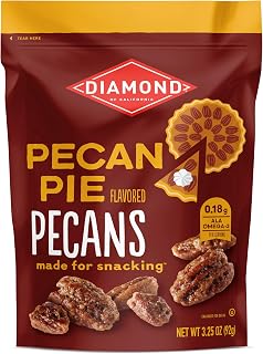 Diamond of California Pecan Pie Pecans 3.25oz - Sweet Glazed Snack Nuts, Non-GMO, Crunchy Protein-Packed Treat