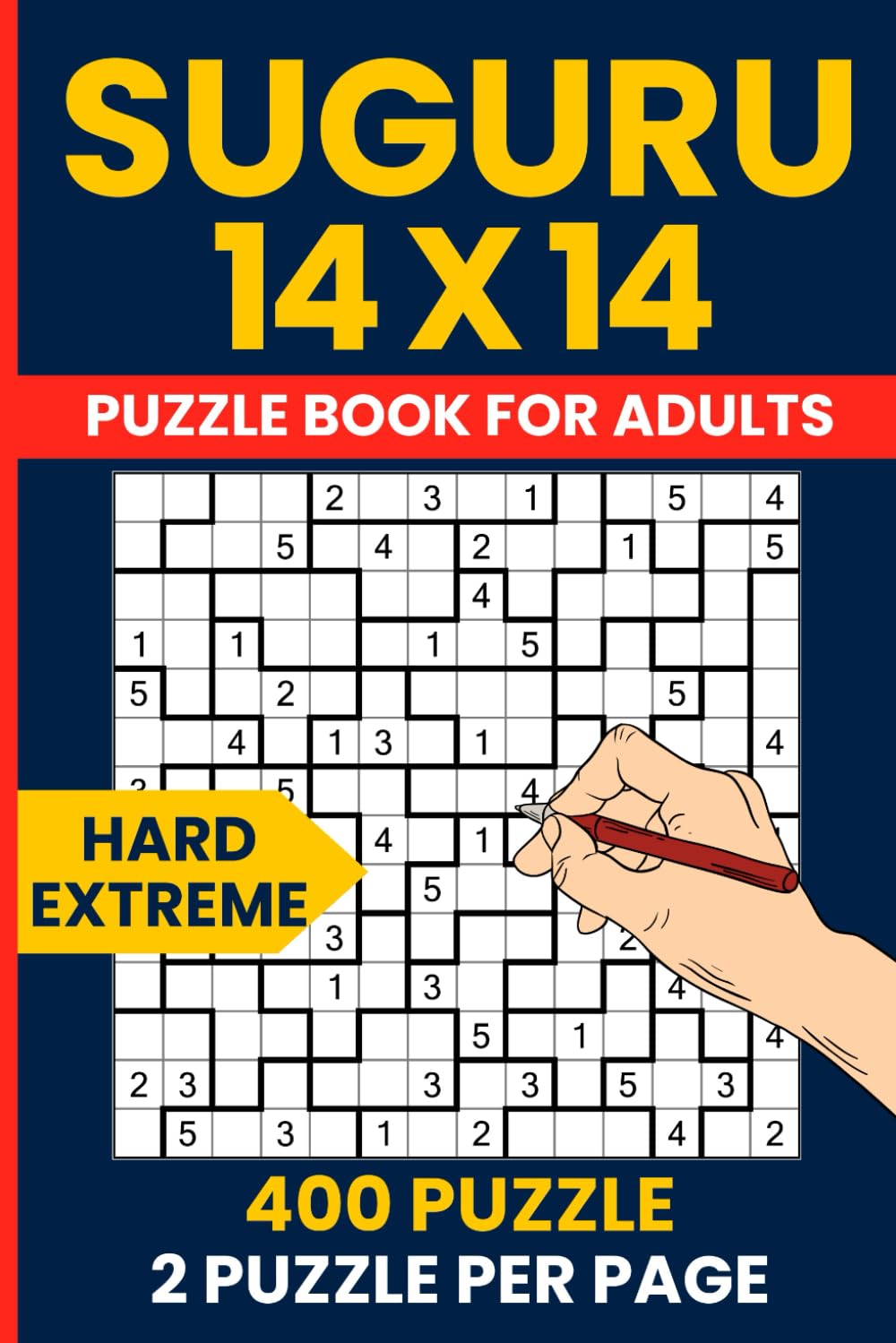 Suguru Puzzle Books - 400 Hard to Extreme Number Blocks Puzzles 14x14 Grid: Tectonics Japanese Logic Puzzles | 200 Hard + 200 Extreme