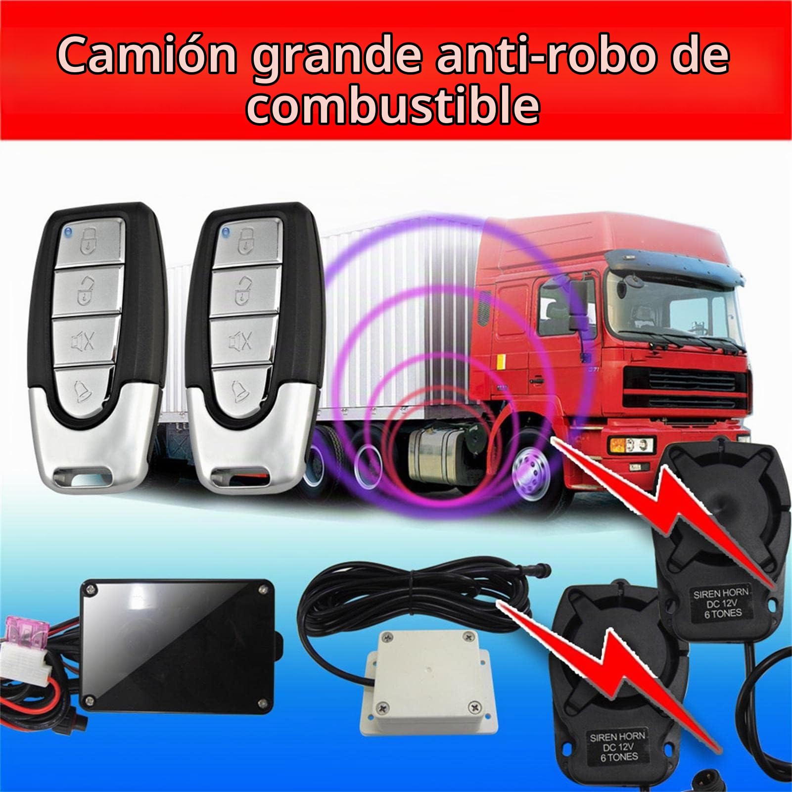 Alarma Coche,Sistemas Alarma Seguridad para vehículos | Kit Alarma Aceite antirrobo 12V-24V sin Falsa Alarma