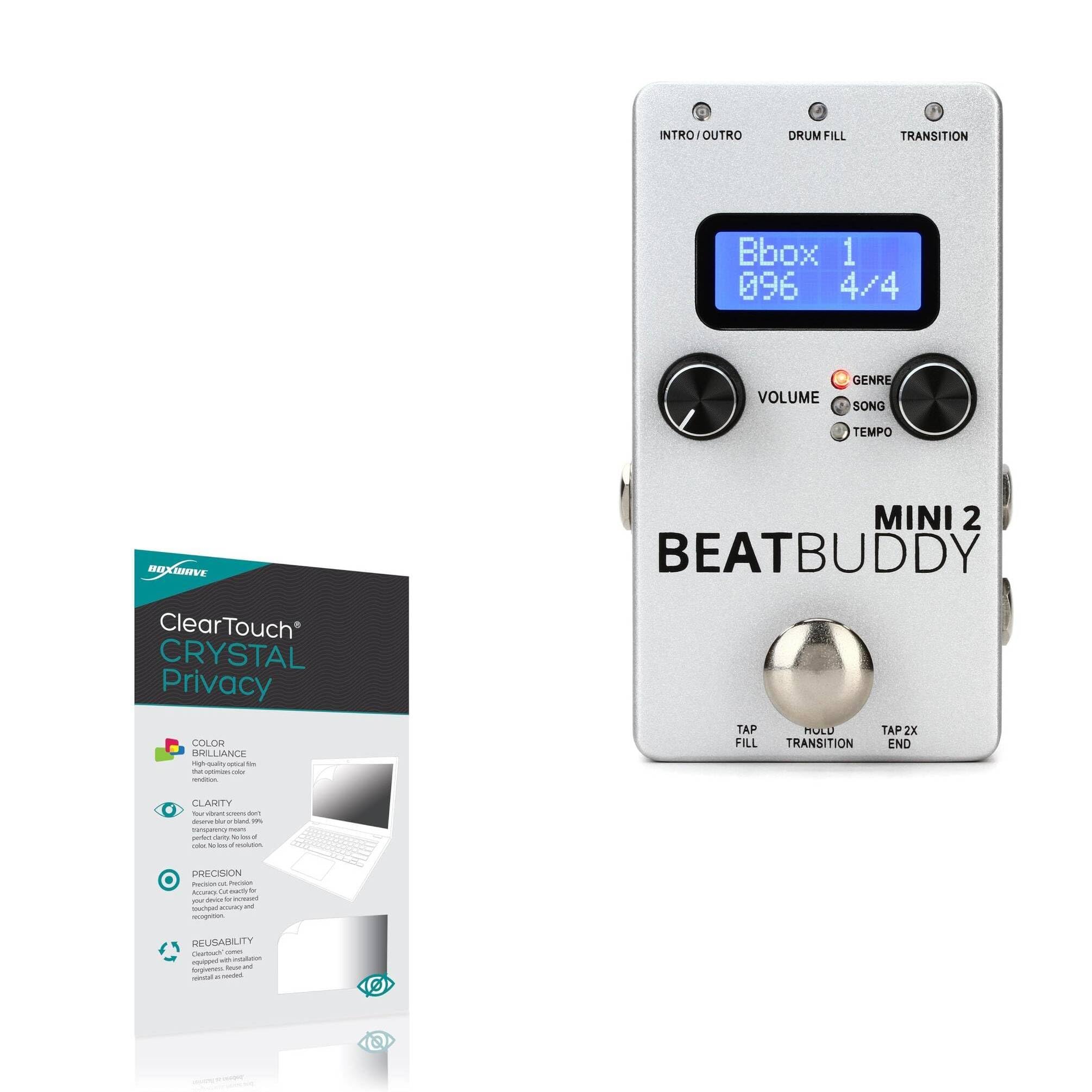 BoxWave Screen Protector Compatible with Singular Sound BeatBuddy Mini 2 - ClearTouch Crystal Privacy (2-Pack), Privacy Screen Protector Flexible Film Clear