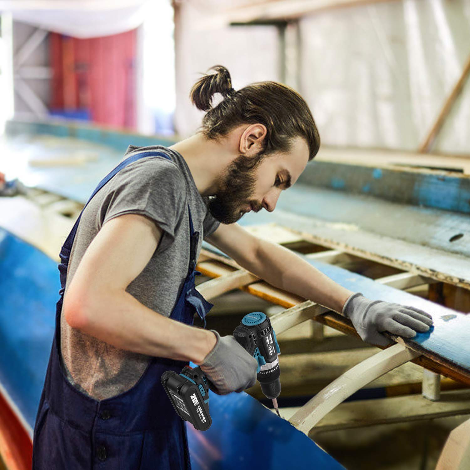 WESCO 電動ドリルドライバー 20V充電式ドリルセット、2.0Ah WESCO 電動ドリルドライバー 20V充電式ドリルセット、2.0Ah