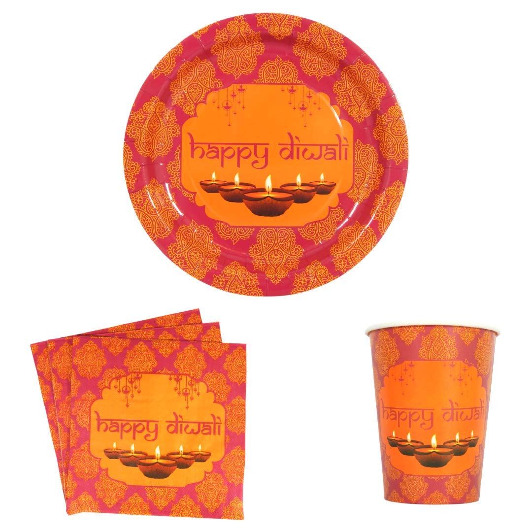 Peacock Supplies - Diwali Party Pack - Pink & Orange