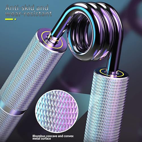 Miniatura 15 de Black Metal Grip Strength Trainer,Hand Grips Kit (11Pack),No Slip Hand Extension Exerciser,Wrist Forearm Strengthener with Grip Tape for Strength