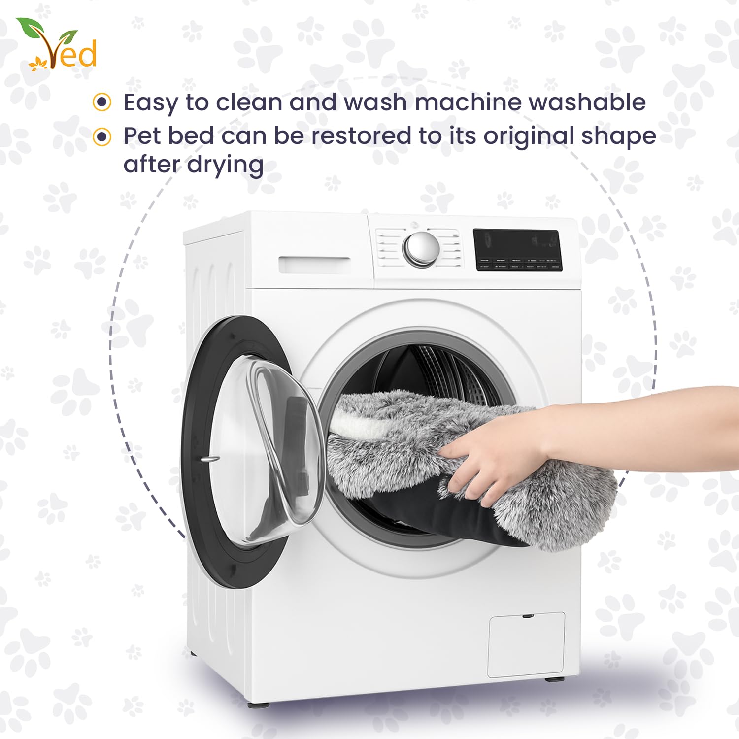 Ved Cama para Gatos y Camas Perros Medianos - Dog Bed Cueva para Mascotas Pequeñas, Casa Interior Invierno, Cueva Gato y Perro, Saco Dormir Gatos, Casa Interior Fred