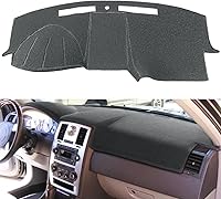 Vista 6 de Funda para salpicadero Fcovergurus a medida para Chrysler 300 300C 2011-2023, protector de alfombrilla para tablero (11-23 Negro) F50